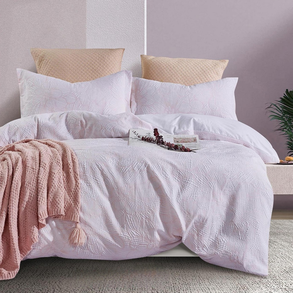Conjunto de funda de edredón con estampado floral texturizado de Zuma, juego de cama