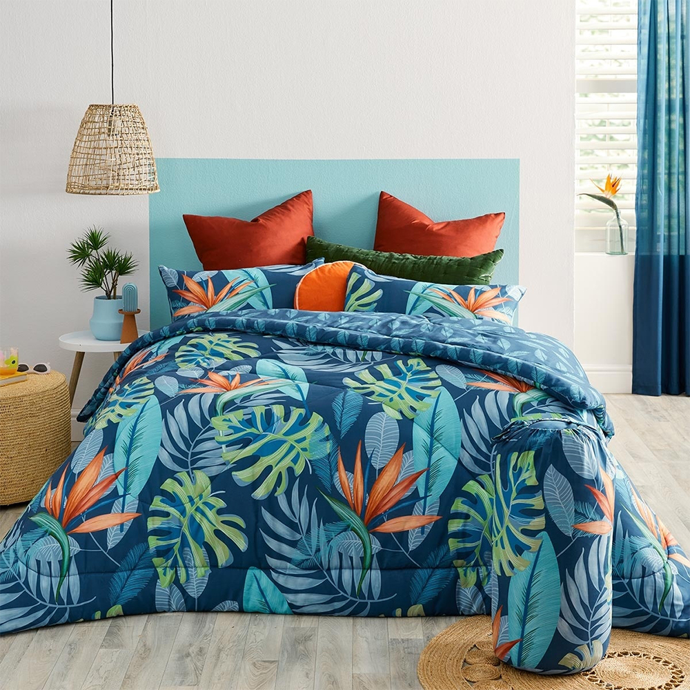 Conjunto de edredón estampado floral Tangent Botanical Palm