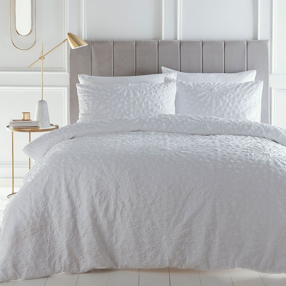 Juego de fundas de edredón modernas texturizadas con relieve de enebro Juego de ropa de cama