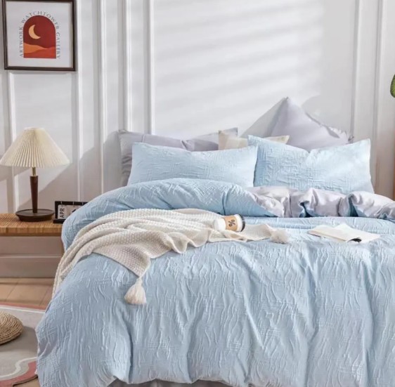 ¿Qué estilo de dormitorio es el más adecuado para un juego de funda nórdica de estilo moderno de color liso texturizado Nadine?