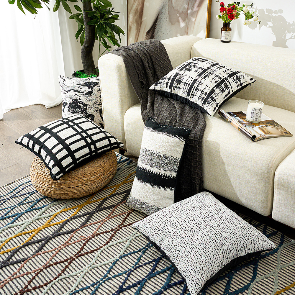 Almohada decorativa con cojín texturizado de chenilla de lujo