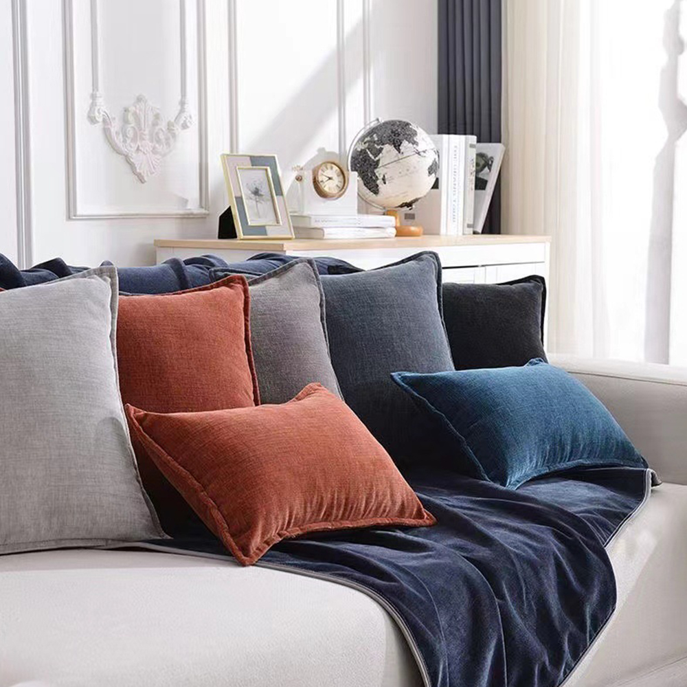 Almohada decorativa con cojín texturizado de chenilla de lujo