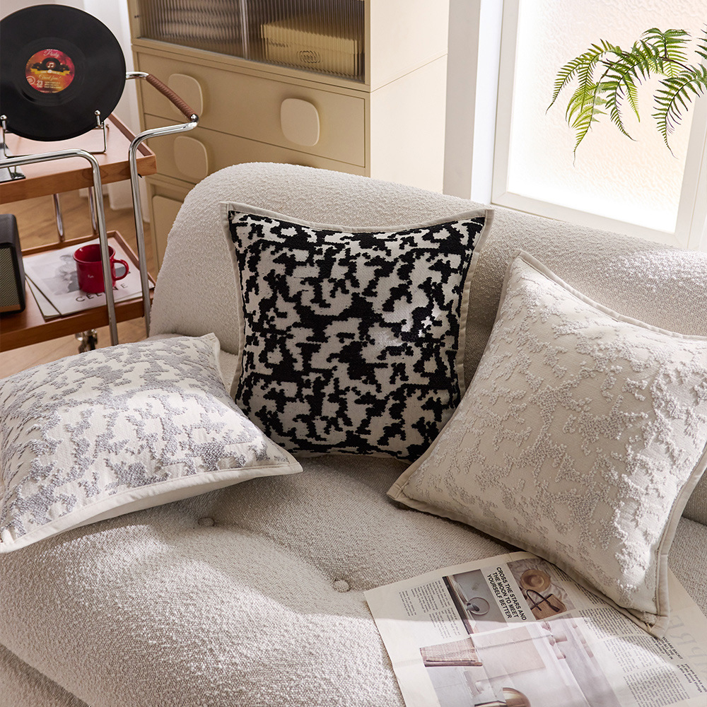Almohada decorativa con cojín texturizado de chenilla de lujo