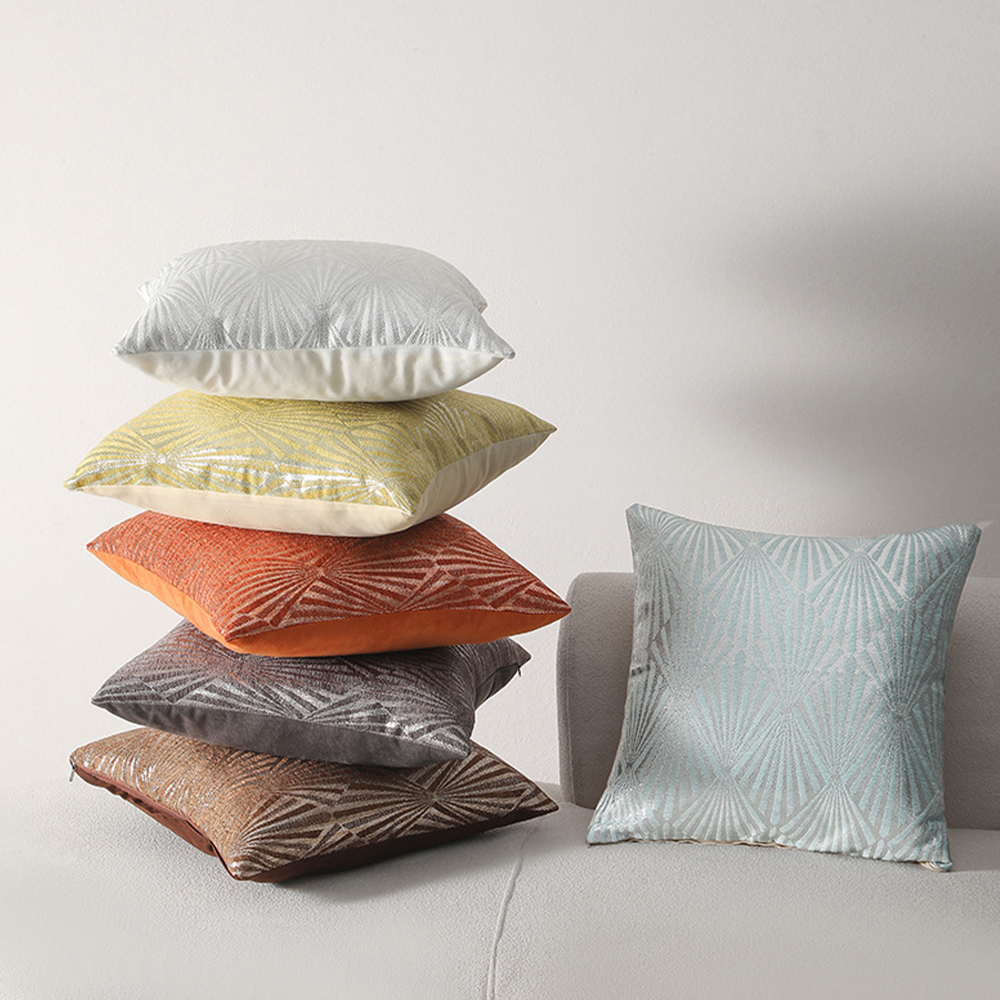Almohada decorativa con cojín con textura de chenilla geométrica
